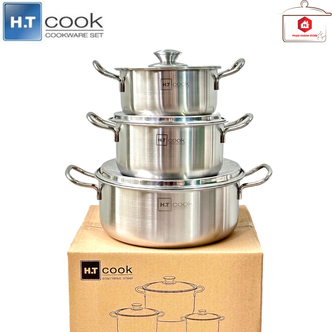 Bộ 3 nồi ht cook inox 430 cao cấp