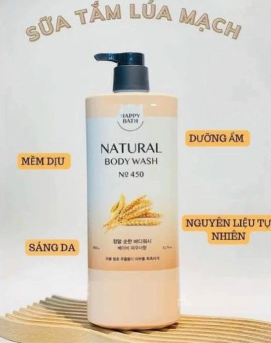 Sữa Tắm Happy Bath Natural Real Moisture 900ml Hàn Quốc