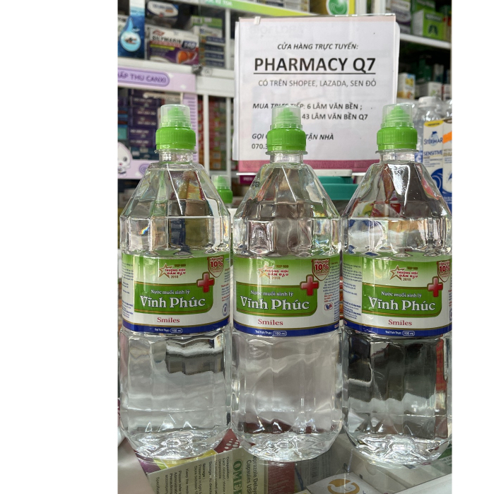 Nước muối sinh lý Vĩnh Phúc Natri Clorid 1000ml
