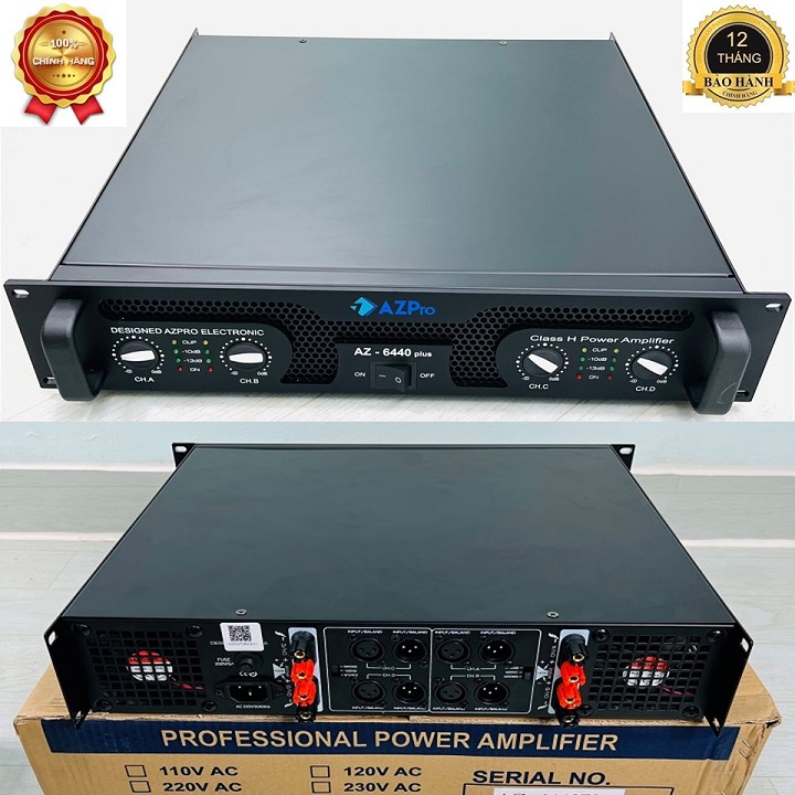 Cục đẩy-main chính hãnh azpro,az-6640,40 sò,4 kênh,nguồn xuyến lõi đồng,công suất cao