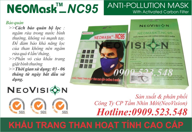 Khẩu trang than hoạt tính Neomask NC95 10