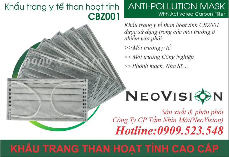 Khẩu trang y tế than hoạt tính CBZ001 4