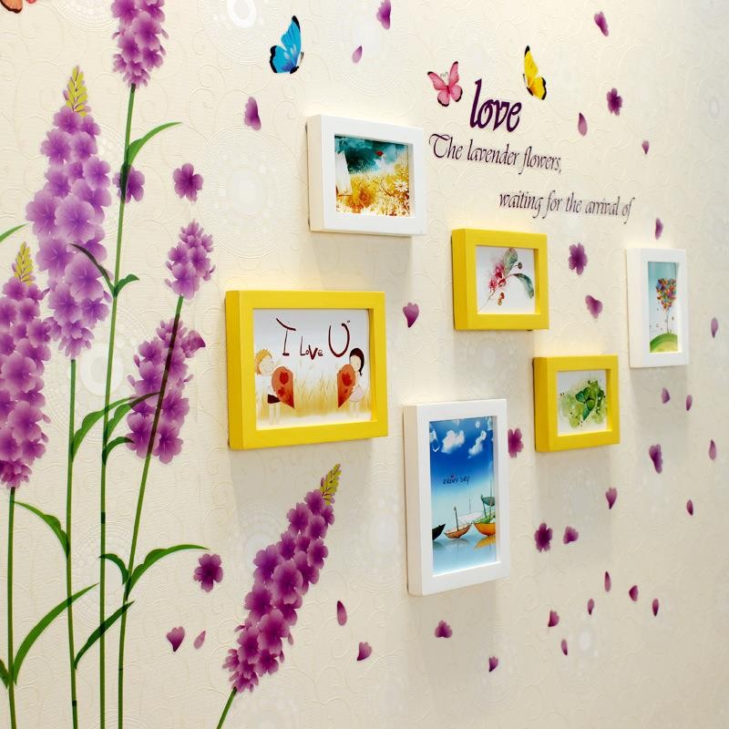 Decal dán tường Hoa lavender tím-PK103