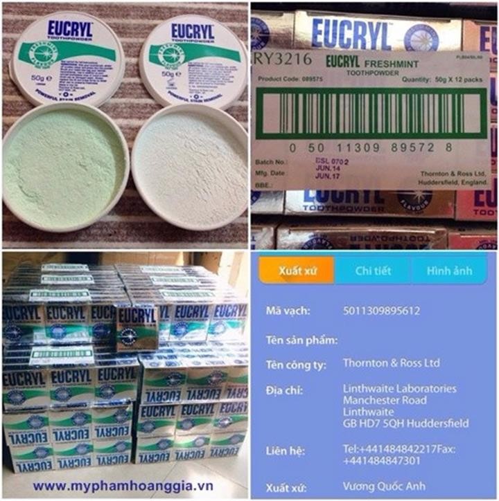 BỘT TẨY TRẮNG RĂNG EUCRYL 1