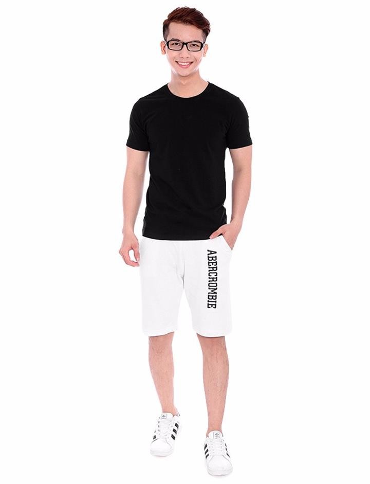 Quần lửng thể thao Nam - Thêu chữ Hollister màu trắng 2