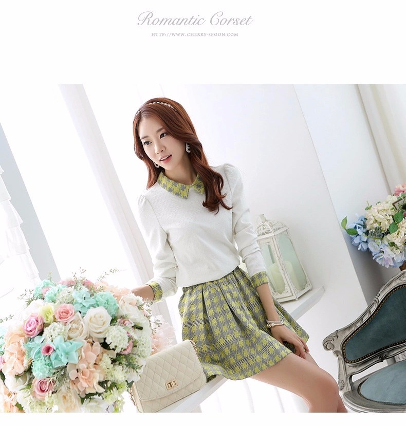 đầm xòe SET ĐẦM XÒE THU ĐÔNG HÀN QUỐC 2
