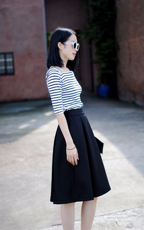 chân váy xếp ly xếp ly vintage cao cấp 3
