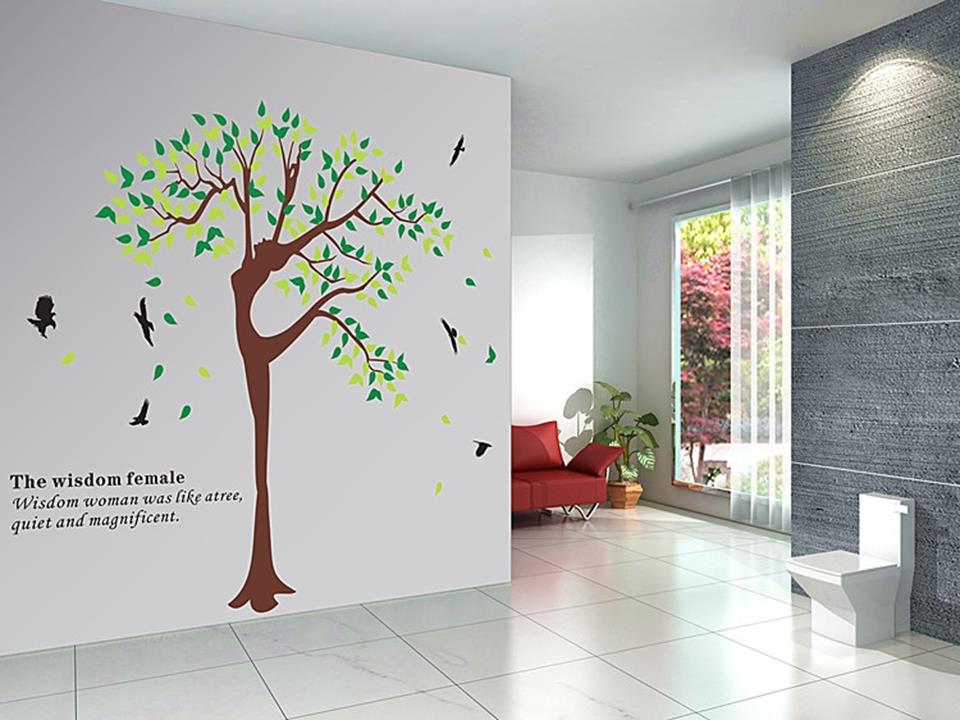 Decal dán tường Cây tổ chim-PK87
