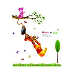 Decal dán tường gấu đu dây EB10