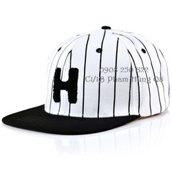 Nón snapback hip hop bóng chày sọc chữ H. Hàng nhập cung cấp sỉ lẻ