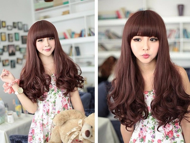 Tóc nữ Hàn Quốc uốn đuôi mái ngố - TT34