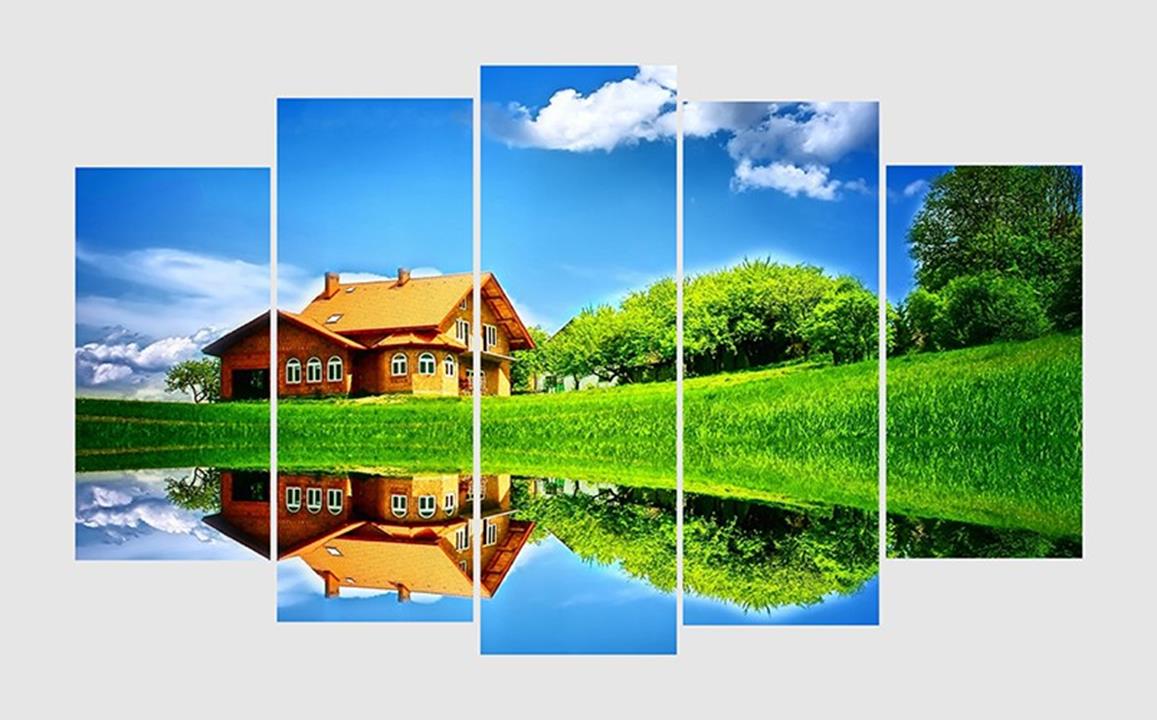 Tranh ghép nghệ thuật cảnh đồng quê TNT23
