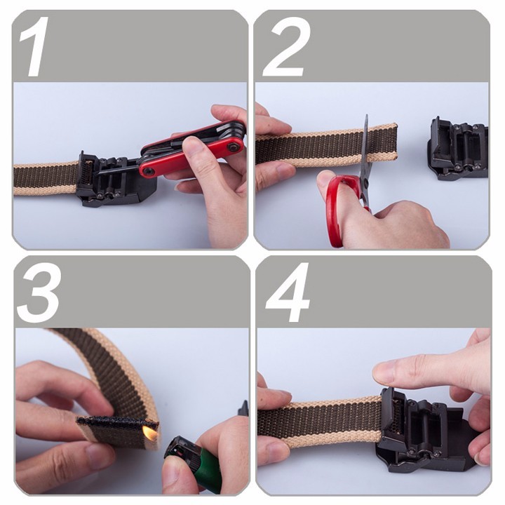 Thắt lưng vải dù mặt Khóa hợp kim phong cách lính 80k - 5