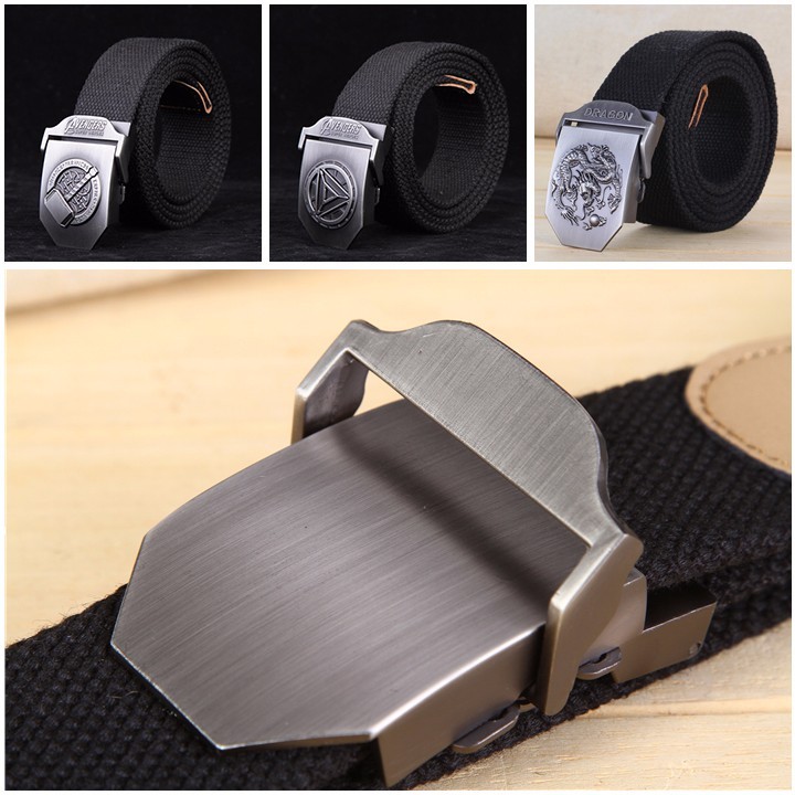 Thắt lưng vải dù mặt Khóa hợp kim phong cách lính 80k - 1