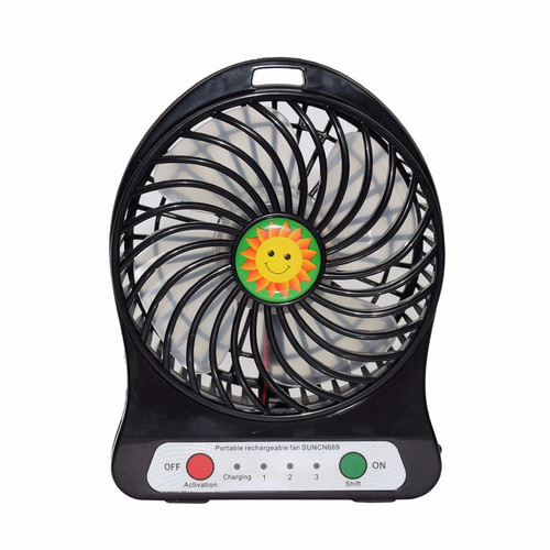 Quạt mini dùng Pin sạc, Điều chỉnh gió 3 tốc độ khác nhau, Có đèn pin