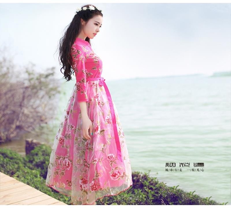Đầm dạ hội công chúa cổ tích hoa hồng 8