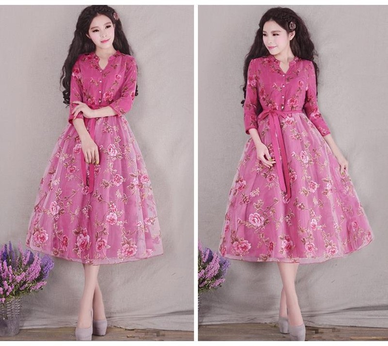 Đầm dạ hội công chúa cổ tích hoa hồng 4
