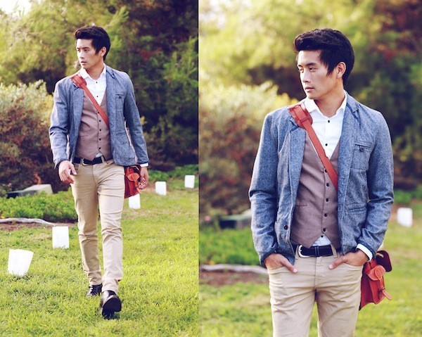 Túi messenger nam vải canvas đeo chéo D6662 190k - 13