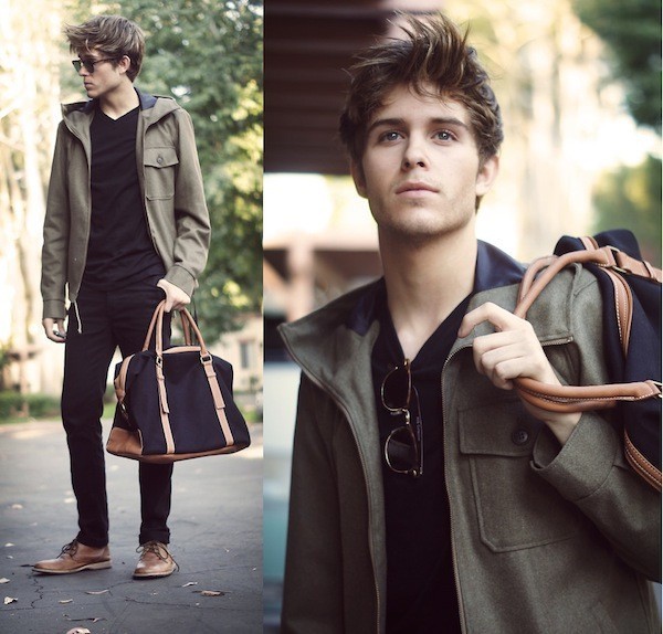 Túi messenger nam vải canvas đeo chéo D6662 190k - 14