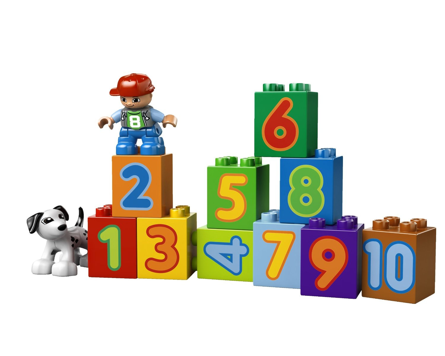 Bộ xếp hình Xe lửa học số Lego 10558