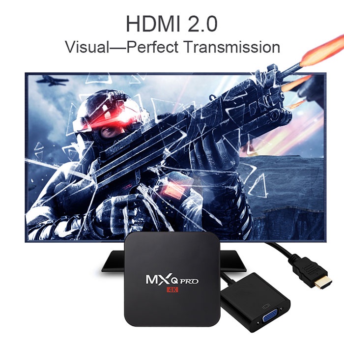 mxq pro 4k android tv box gia re, cau hinh manh: cong hdmi 2.0 (voi cec va hdcp 2.2)