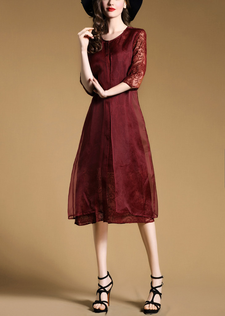 Đầm lụa ren Lady Diary 12 4