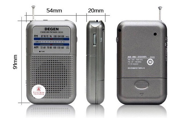 ĐÀI RADIO FM MINI DEGEN DE333 (Mã SP: 0034)