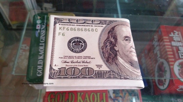 Ví bóp tiền in hình 100$ hàng loại 1 giá tốt 1