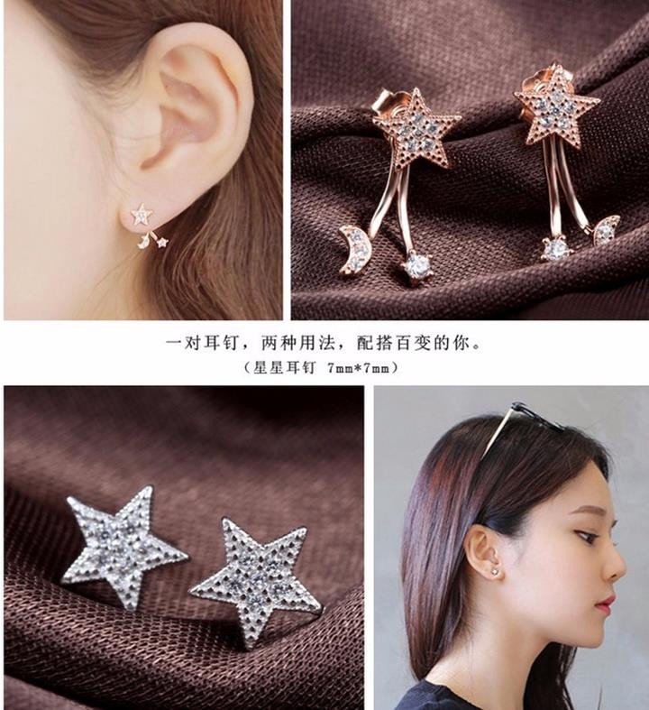 Bộng tai ngôi sao đính kim cương S083 1