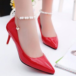 giày cao gót có vòng ngọc trai có 1 hạt rủ xuống tuyệt xinh-157