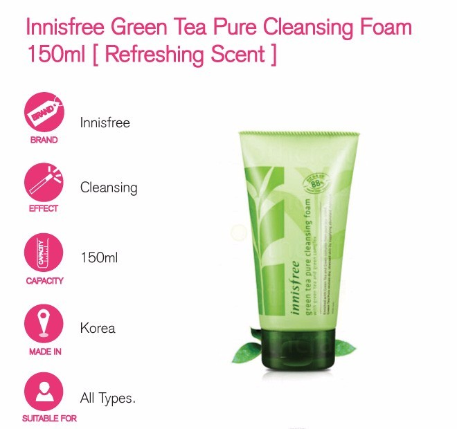 SỮA RỬA MẶT INNISFREE GREEN TEA 2