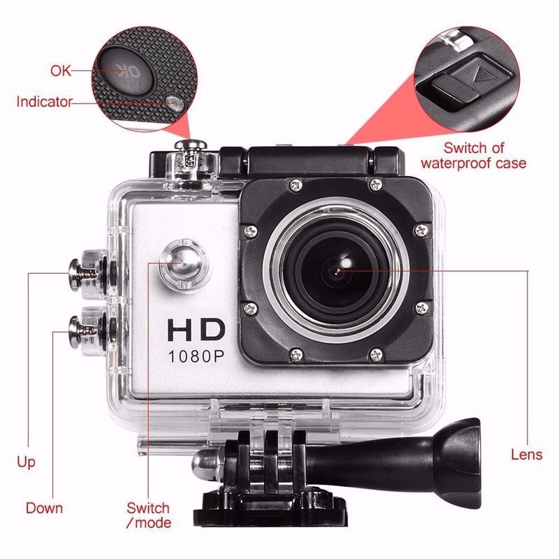 Camera hành trình chống nước U9 - FULL HD -1080P - Trắng 1