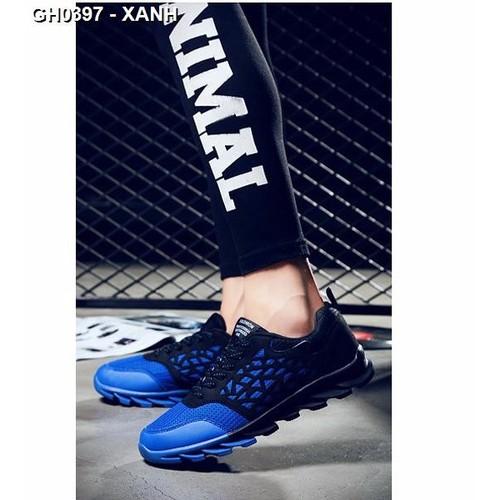 Giày sneaker đế xoắn phối màu mã: gh0397 – xanh