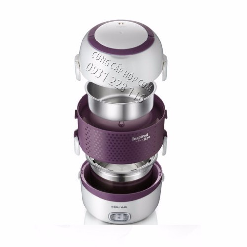 Hộp cơm cắm điện inox 3 ngăn hút chân không Bear DFH-S263 2