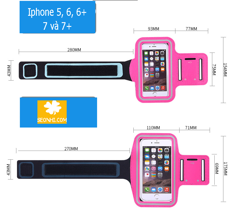 Túi điện thoại đeo tay, đeo bụng Iphone 7 và 7 plus - 1