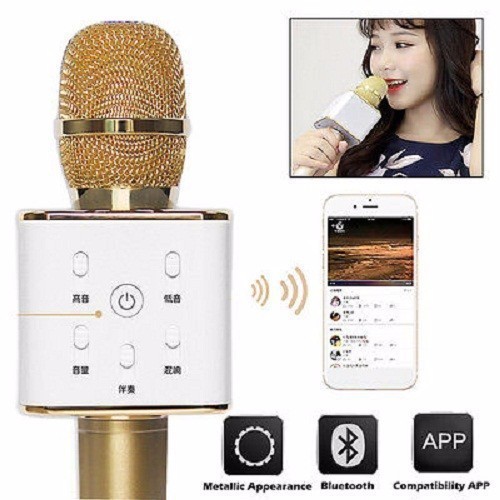 Micro Karaok Bluetooth Q7 Tặng Kèm Đèn Led USB 8
