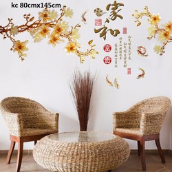 decal dan tuong hoa mai