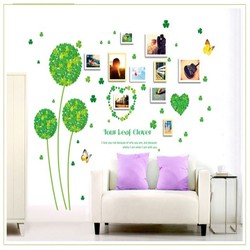 Khung ảnh gỗ thông treo tường tú cầu xanh BINBIN KAT21