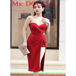 Đầm body cúp ngực và xẻ đùi sành điệu màu đỏ sang trọng DOC356 View
