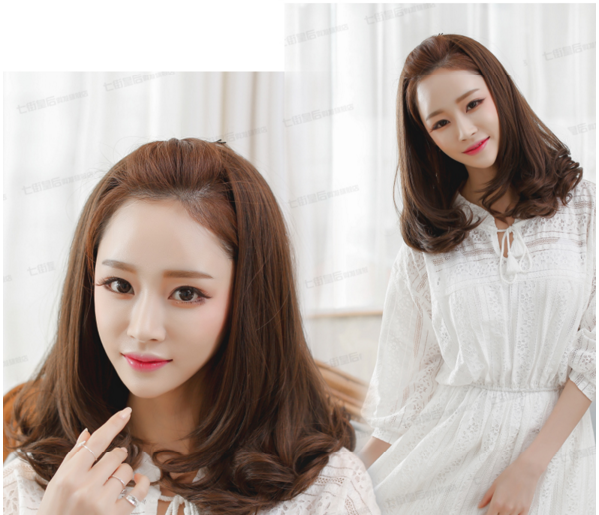 TÓC NỬA ĐẦU XOĂN LỬNG HÀNG TƠ NHẬT CAO CẤP