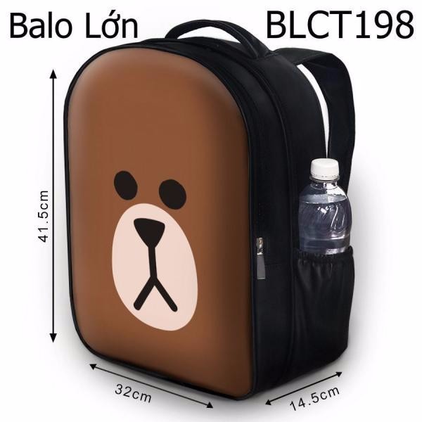 Balo học sinh Dễ thương Mặt gấu Brown - VBLCT198 1