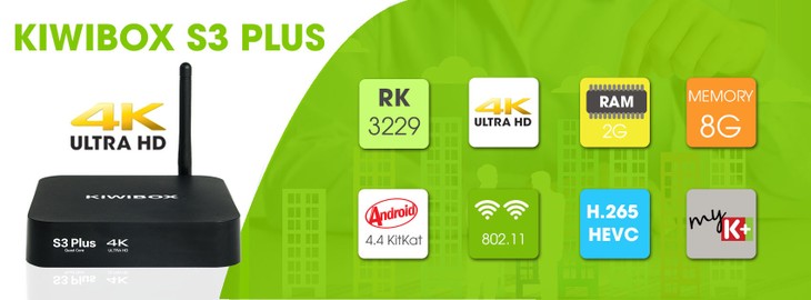 Android TV box Kiwi S3 Plus Ram 2GB cấu hình Khủng + Chuột bay 4