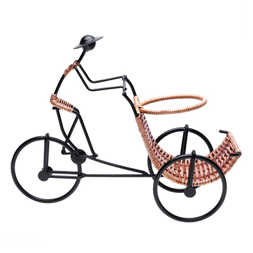 Kệ rượu hình người đạp xích lô chở rượu Eden Living EDL-R017