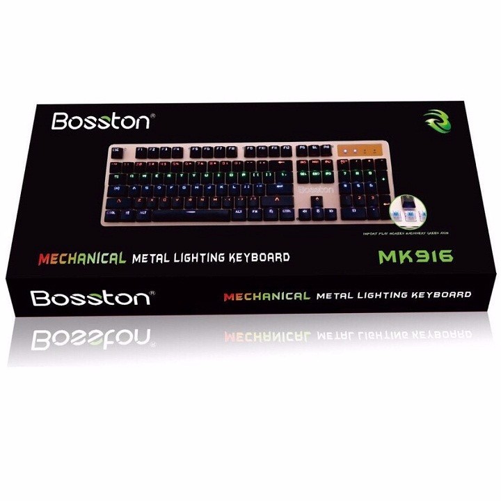 KB Bosston MK 916 Phím Cơ Led RGB Chuyên Game USB Chính Hãng 1