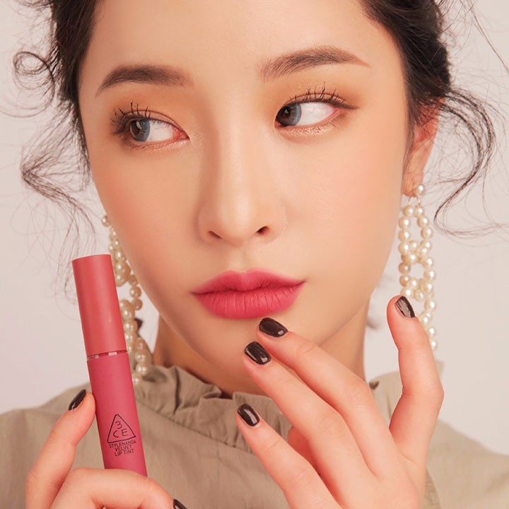 Son 3CE Velvet Lip Tint Pink Break Màu Hồng Đào 8