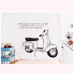 Decal dán tường vespa PK398