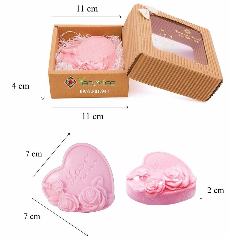 [ QUÀ 20 THÁNG 10 ] - Hộp Quà Tặng Xà Phòng Trái Tim Love Forever 3