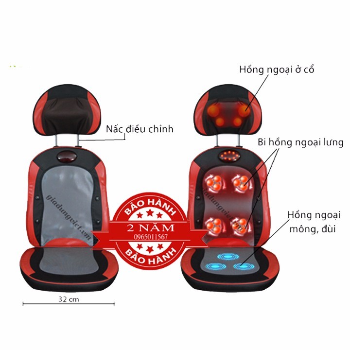 Đệm massage toàn thân 3 mảnh rời nhập khẩu-0965.011.567 7