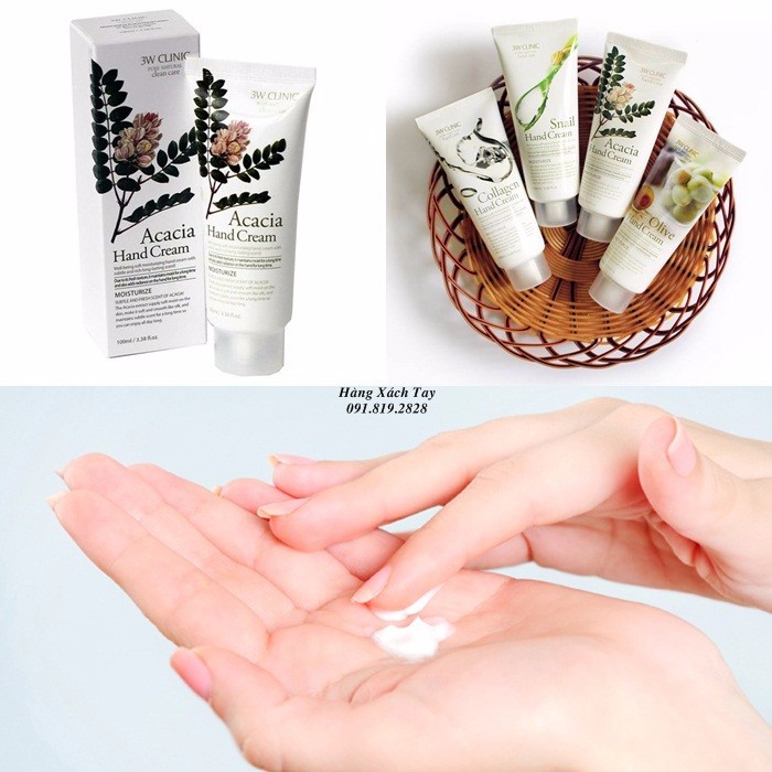 KEM DƯỠNG DA TAY 3W CLINIC PURE NATURAL HAND CREAM 3