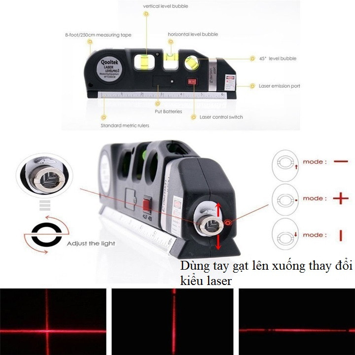 Thước Nivo, Căn Mực 4in1 Laser Level Pro 3 (Mã SP: thuoclaserlevelpro3)